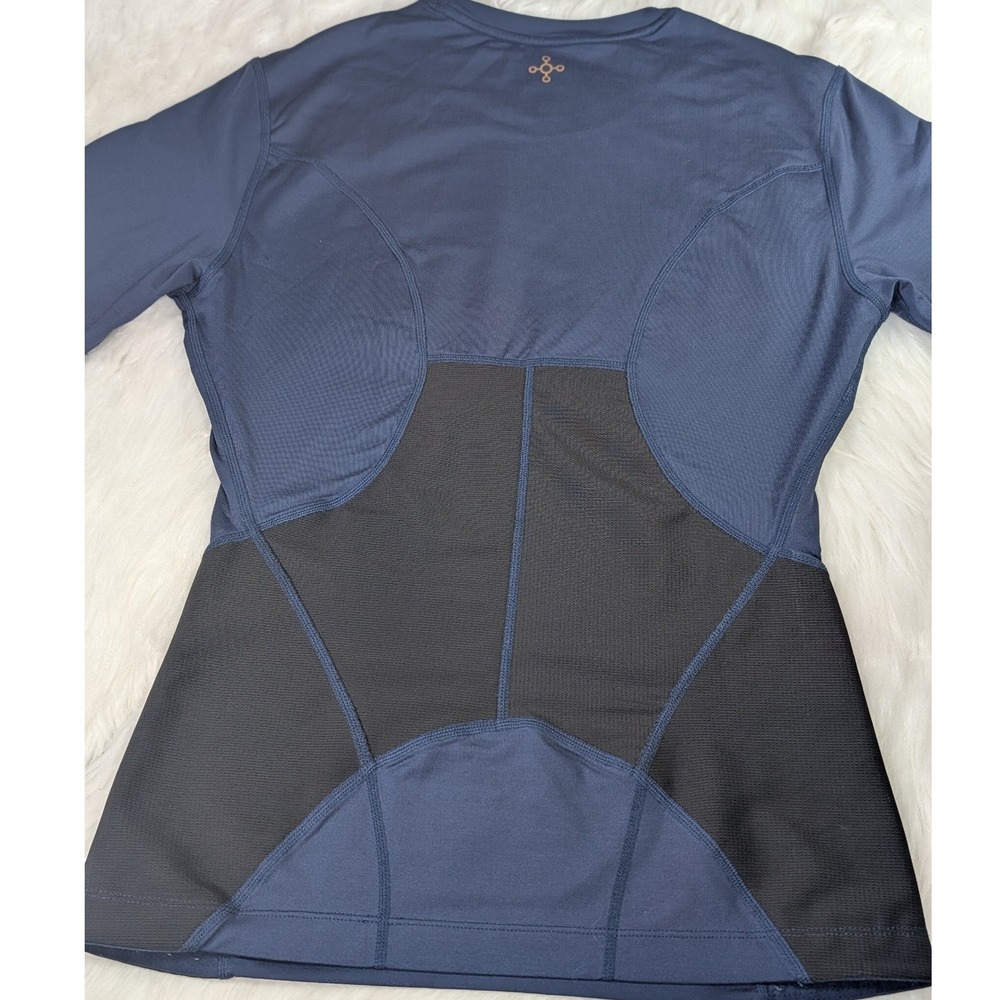 Tommie Copper Compression Shirt Womens L Blue Black Mesh Back Active Copper Zinc